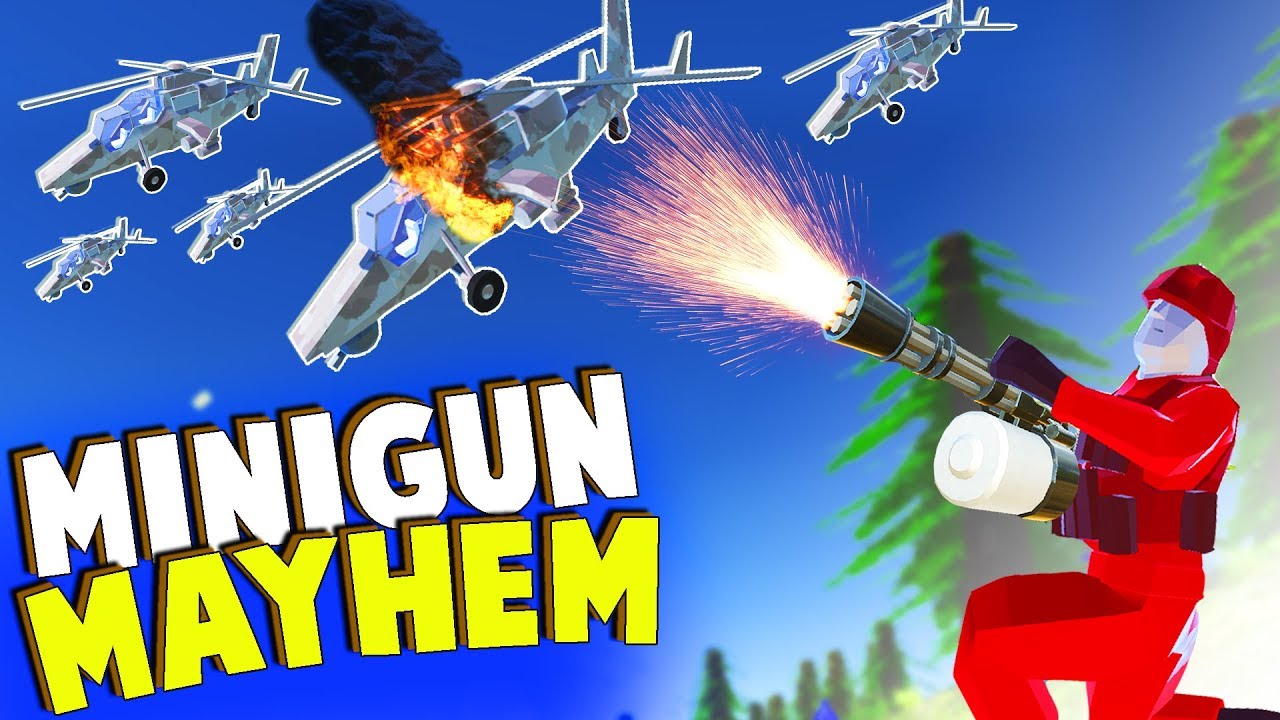 MINIGUN vs 100 Helicopters!  This is Too OP! (Ravenfield Beta Gameplay)