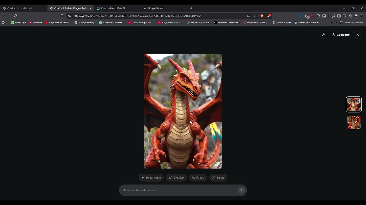 Batalla a muerte entre IA's, Cual crea el mejor Charizard Realista?