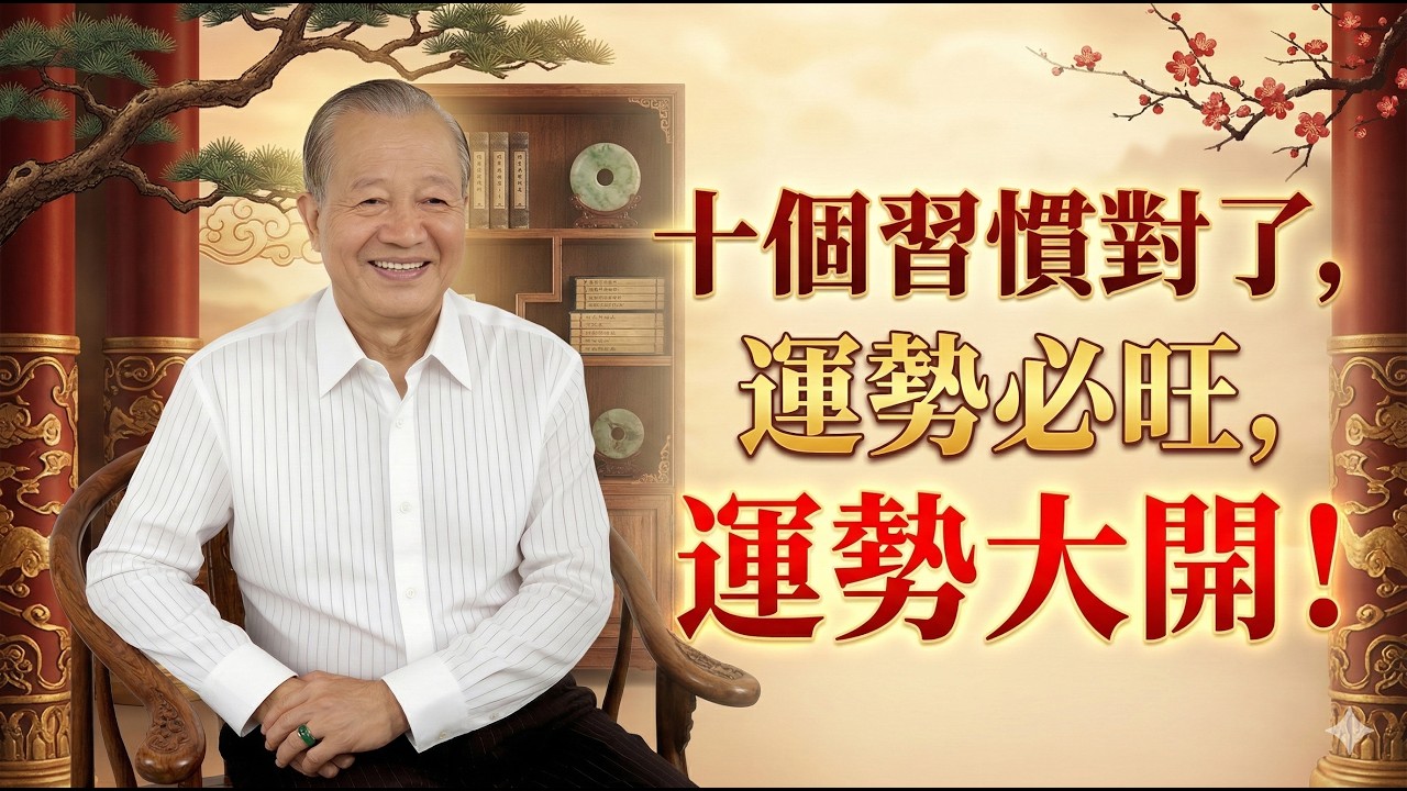 聚氣旺運的極簡生活法則，曾仕强：懂這十個極簡習慣的人，財運和福報都不會差。#曾仕強 #易經智慧 #旺自己 #極簡生活 #提升能量