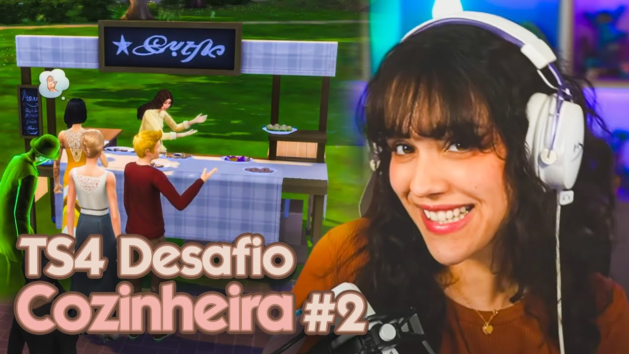 BARRACA DE COMIDA DÁ CERTO? - Desafio da cozinheira no The Sims 4 #2