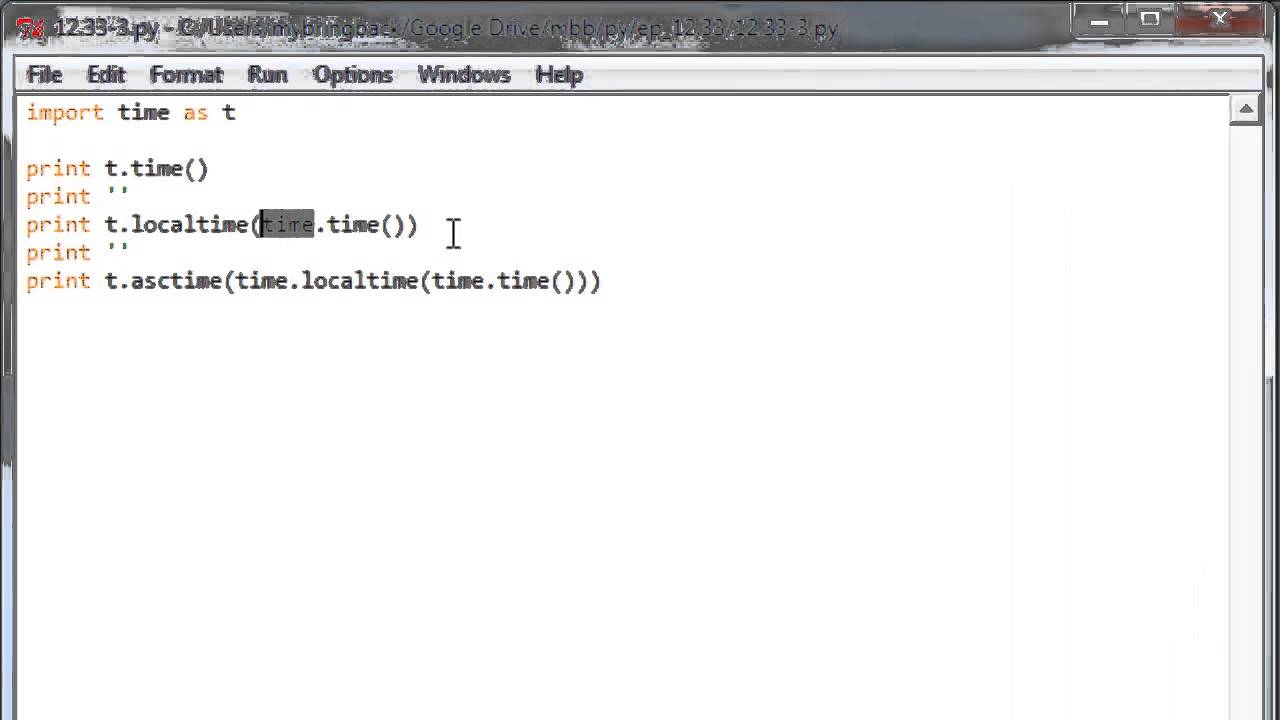 Learn Python Programming Tutorial 12.5 | Time Module