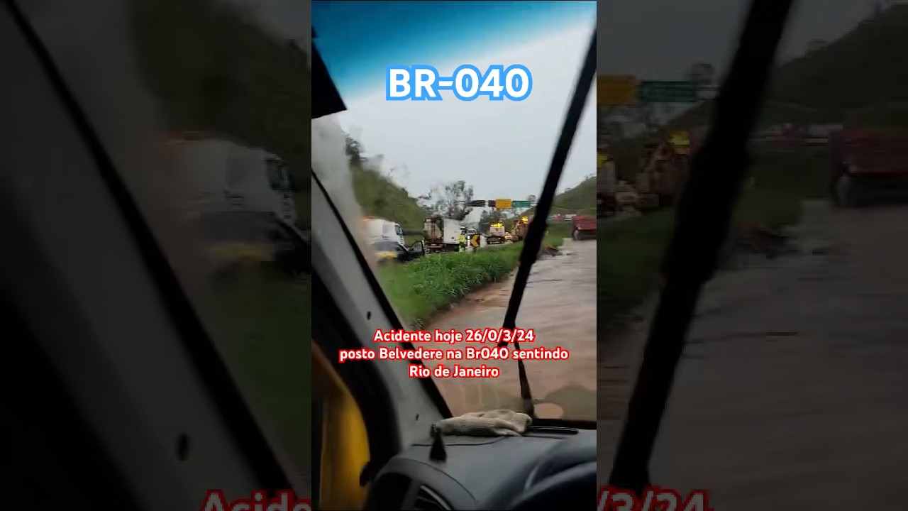 BR040 26/03/24 #br376 #chuva #caminh&atilde;o #br040