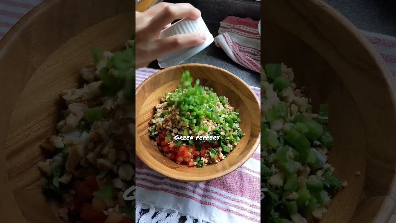 walnuts #salad with Pomegranate molasses