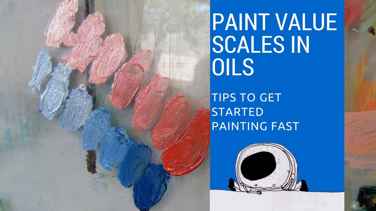 Paint With Oil. Learning basic value scales,  setting up a palette, and mixing oil paints
