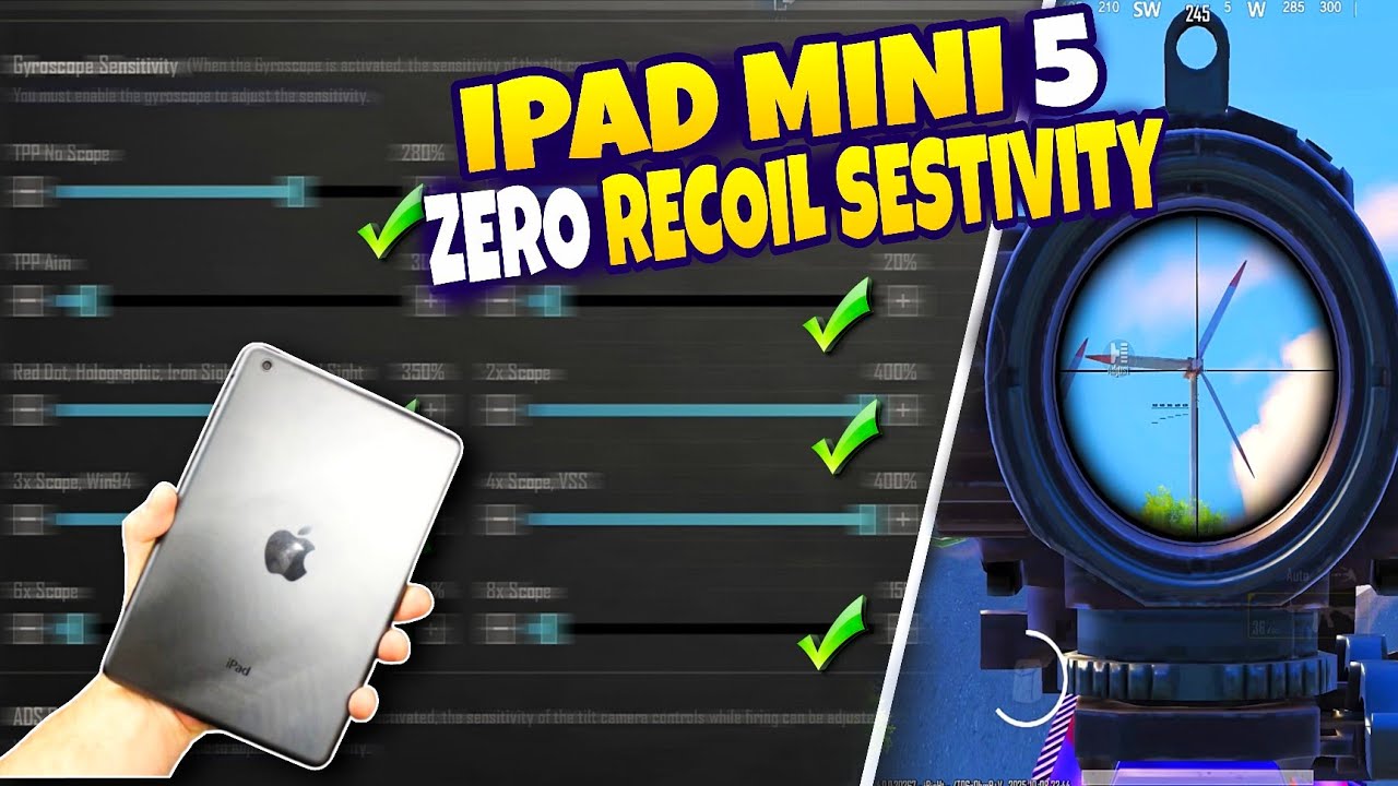 iPad Mini 5 ZERO RECOIL Sensitivity 2025 🔥 | Best BGMI Settings for Laser Aim 🎯