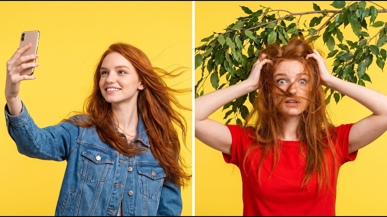 PROBLÈMES DE CHEVEUX LONGS, COURTS OU BOUCLÉS || Situations Familières Et Ratages par 123 GO!