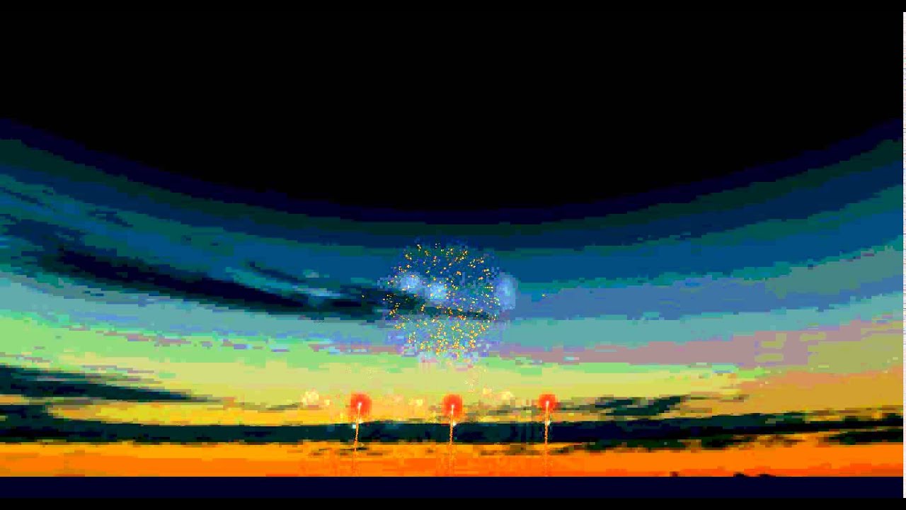 Firework in Ādaži. Firework visualization maked using ShowSim 3D.