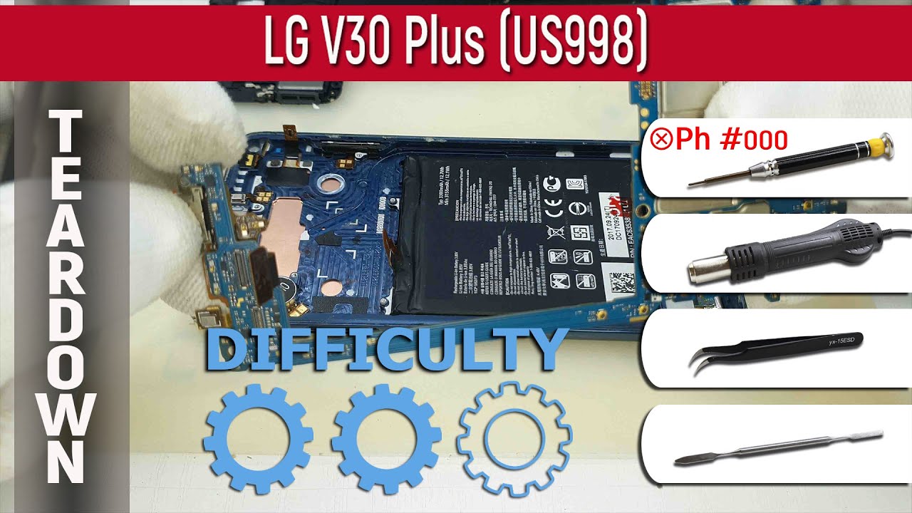Как разобрать 📱 LG V30 Plus (US998) Разборка и ремонт