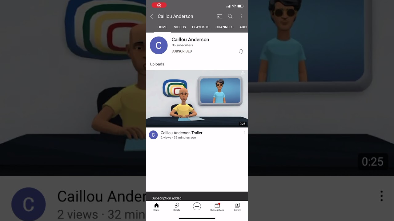 Shoutout to Caillou Anderson (plz sub)