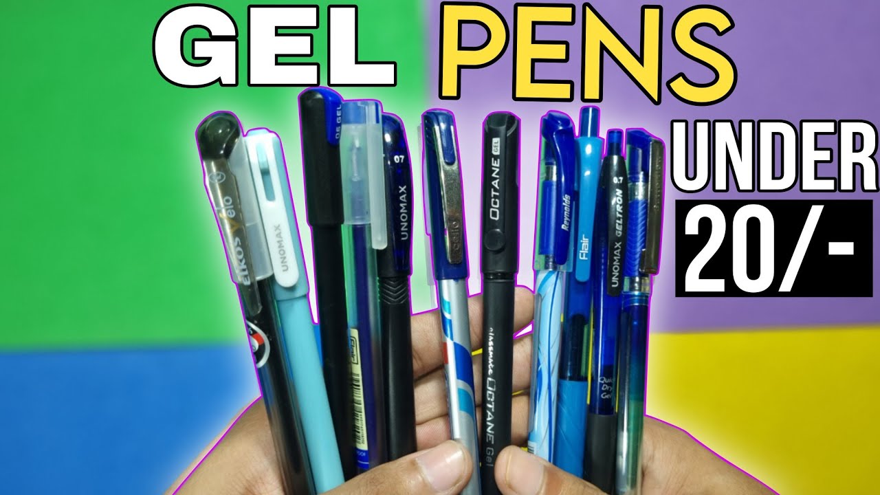 Best gel Pens Under RS.20/- || with Every Possible Test -_- Imp Video