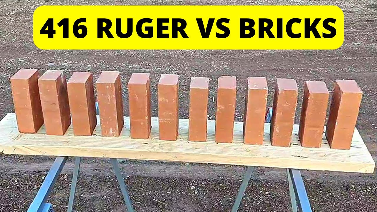 416 Ruger vs Bricks (Elephant Gun)