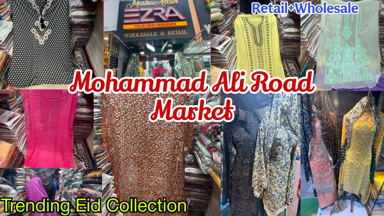 Mohammad Ali Road Market|Original Pakistani, Gota Patti & Kureshiya Design Suit | Trending Eid Suit 