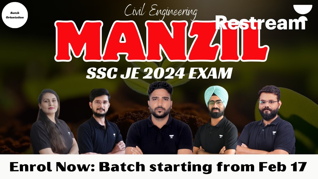 SSC JE 2024 | Do's & Dont's | Batch Orientation - Civil Engineering | #unacademy #sscje2024 #sscje
