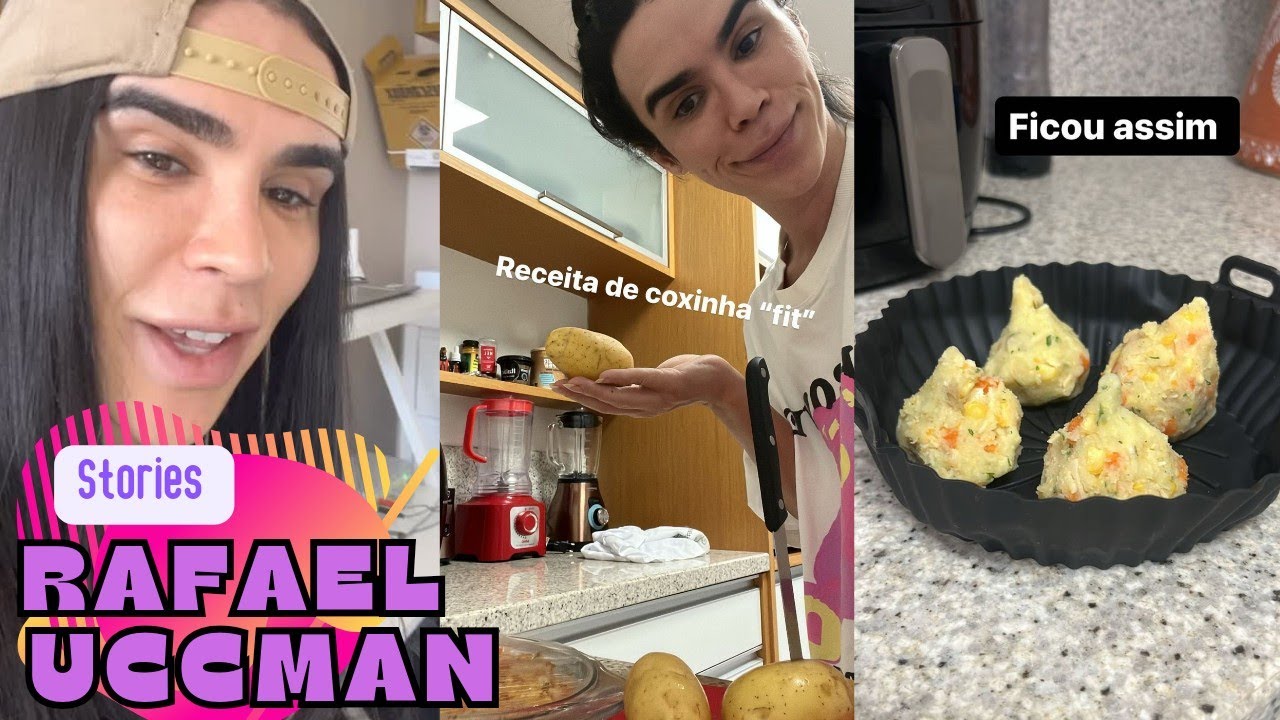 RAFA FAZ RECEITINHA DE COXINHA FIT • DIA DE PRINCESA |STORIES RAFA UCCMAN