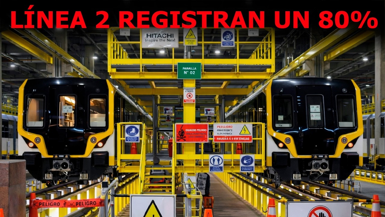 Línea 2 registran un 80% de avance