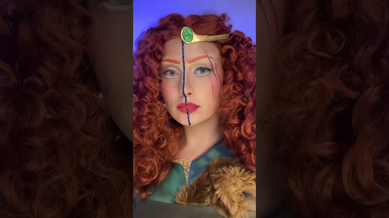 MERIDA IF SHE WERE A VILLAIN! 🏹 #disney #makeupartist #makeup #wig #cosplay