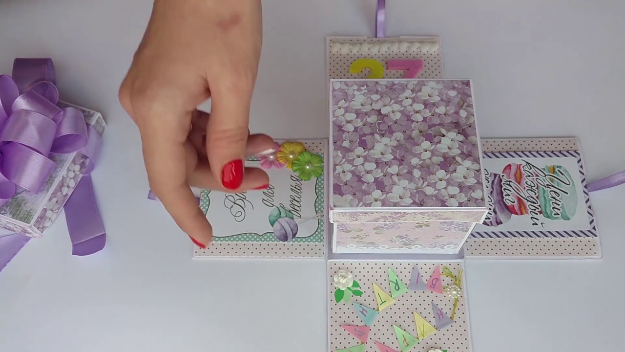 Коробочка для денежного подарка. Коробка с сюрпризом.  Magic box. Скрапбукинг