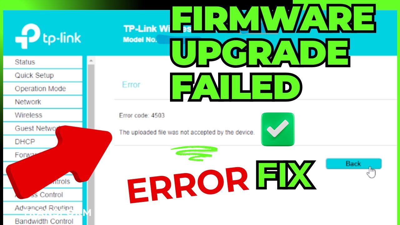 The uploaded file was not accepted by the device❌ | How to Fix TP-Link Firmware Update Error ✅