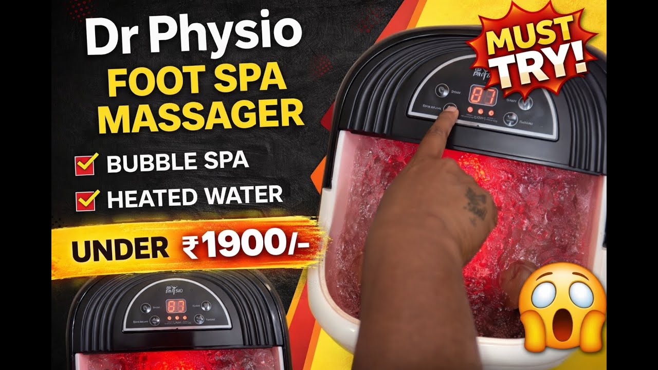 Dr Physio Foot Spa Massager with auto rollers and infrared lights honest review| Pedicure at home