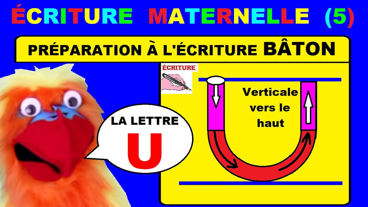 Préparation à l’écriture maternelle : demi-rond et lettre U # 5