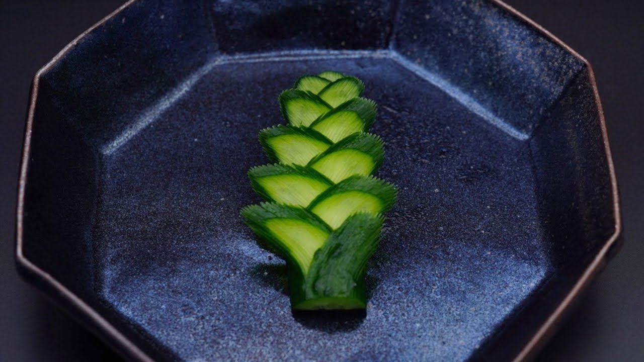 【松】きゅうり×飾り切り Cucumber art