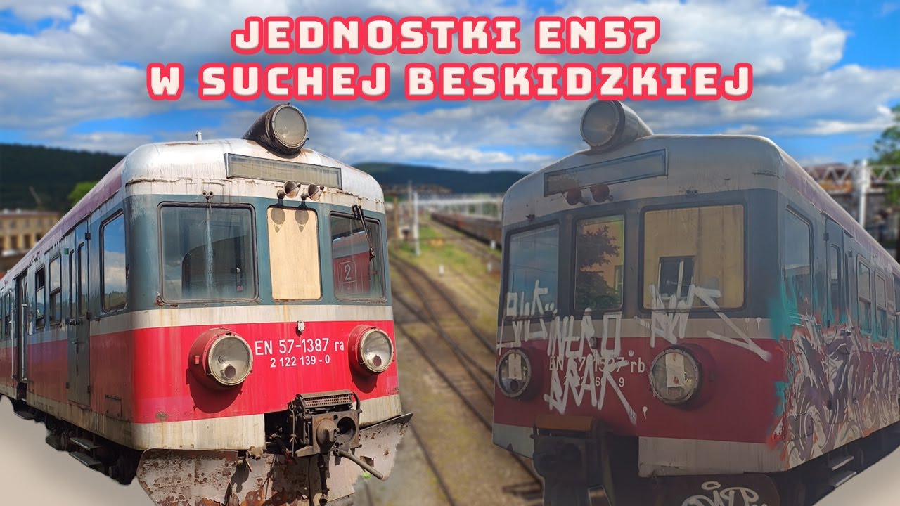 Odstawione jednostki EN57, EN71 i ED72 w Suchej Beskidzkiej. (Piękna kabina EN57-1181). | KK.