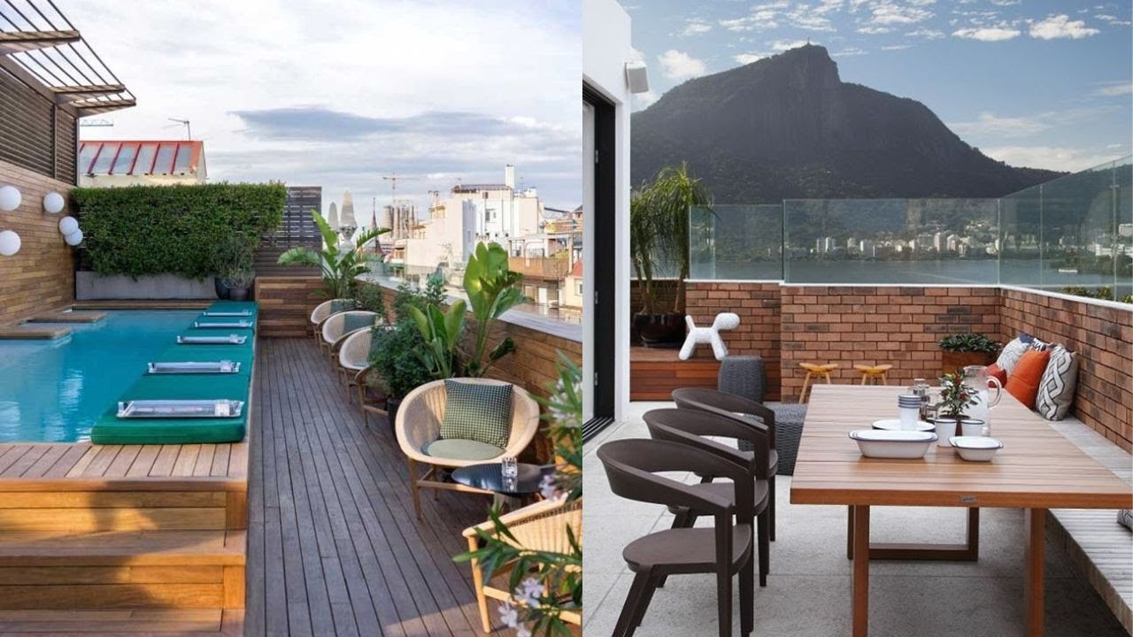 DISEÑOS DE AZOTEAS MODERNAS 2024🌸/ Jardines en azotea