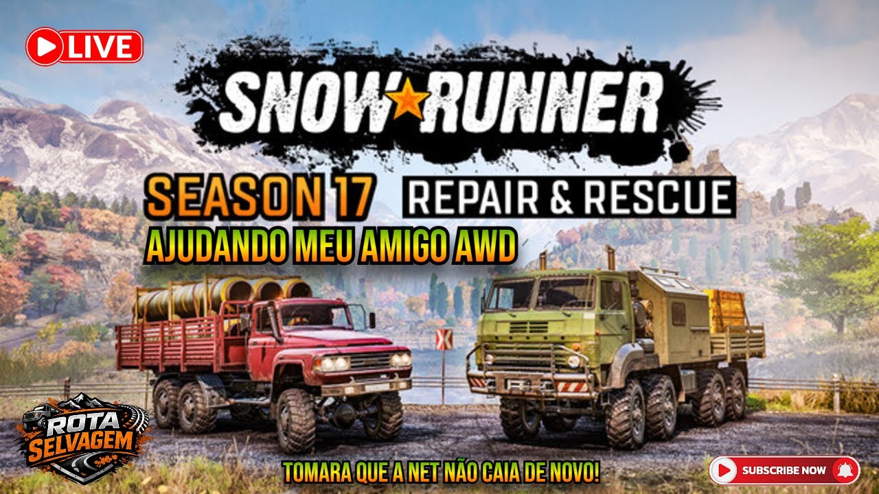 SnowRunner - Season 17: Repair & Rescue 🔴 AJUDANDO MEU AMIGO AWD GAMES!