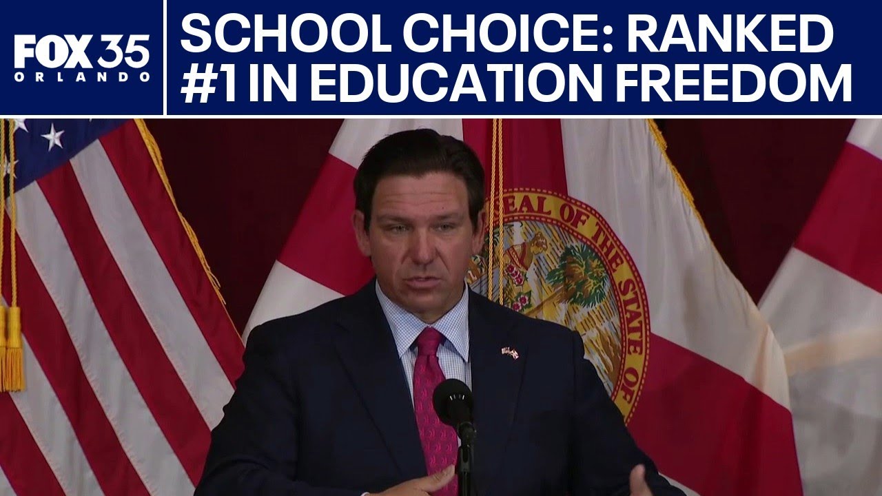 Gov. DeSantis speaking at Grace Christian School in Valrico