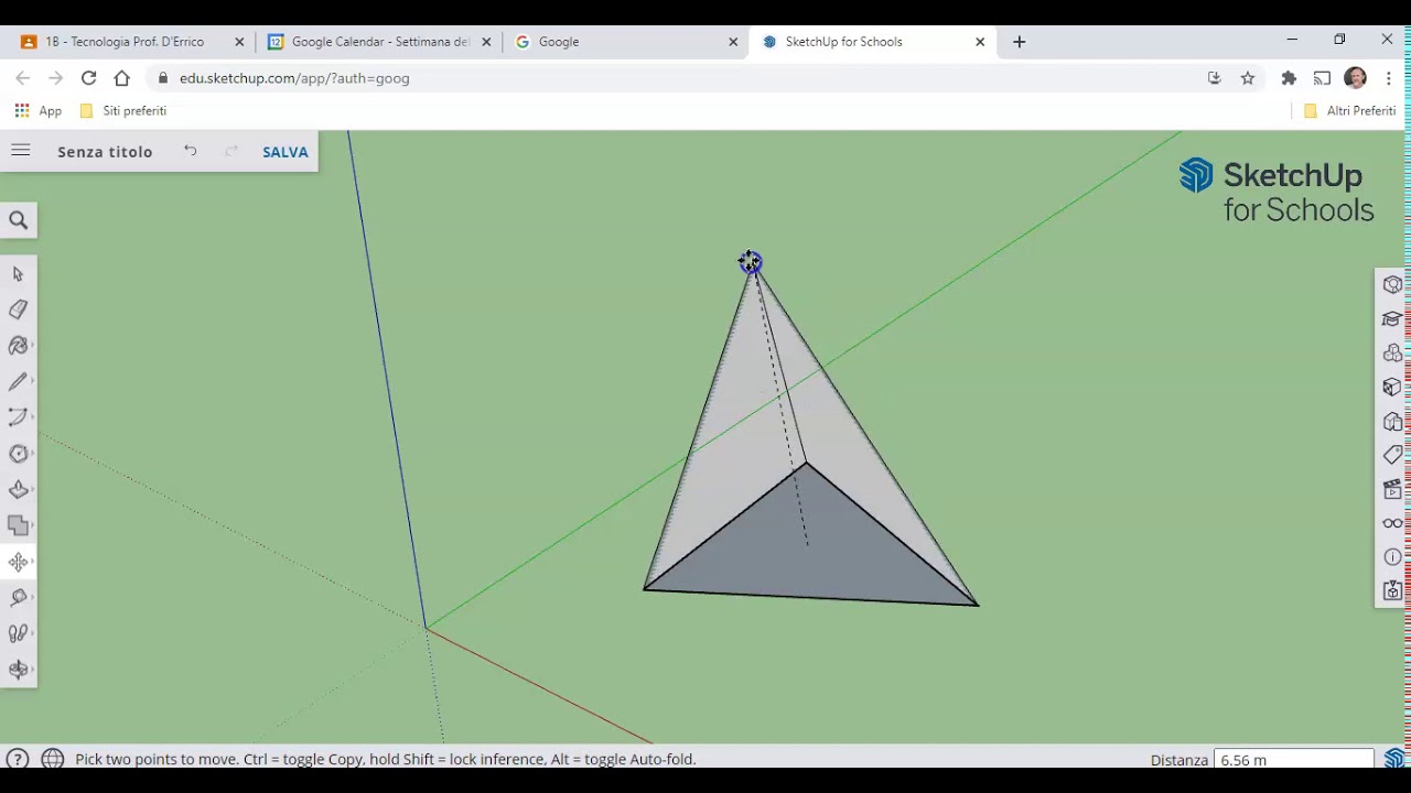 Piramide triangolare con SketchUp
