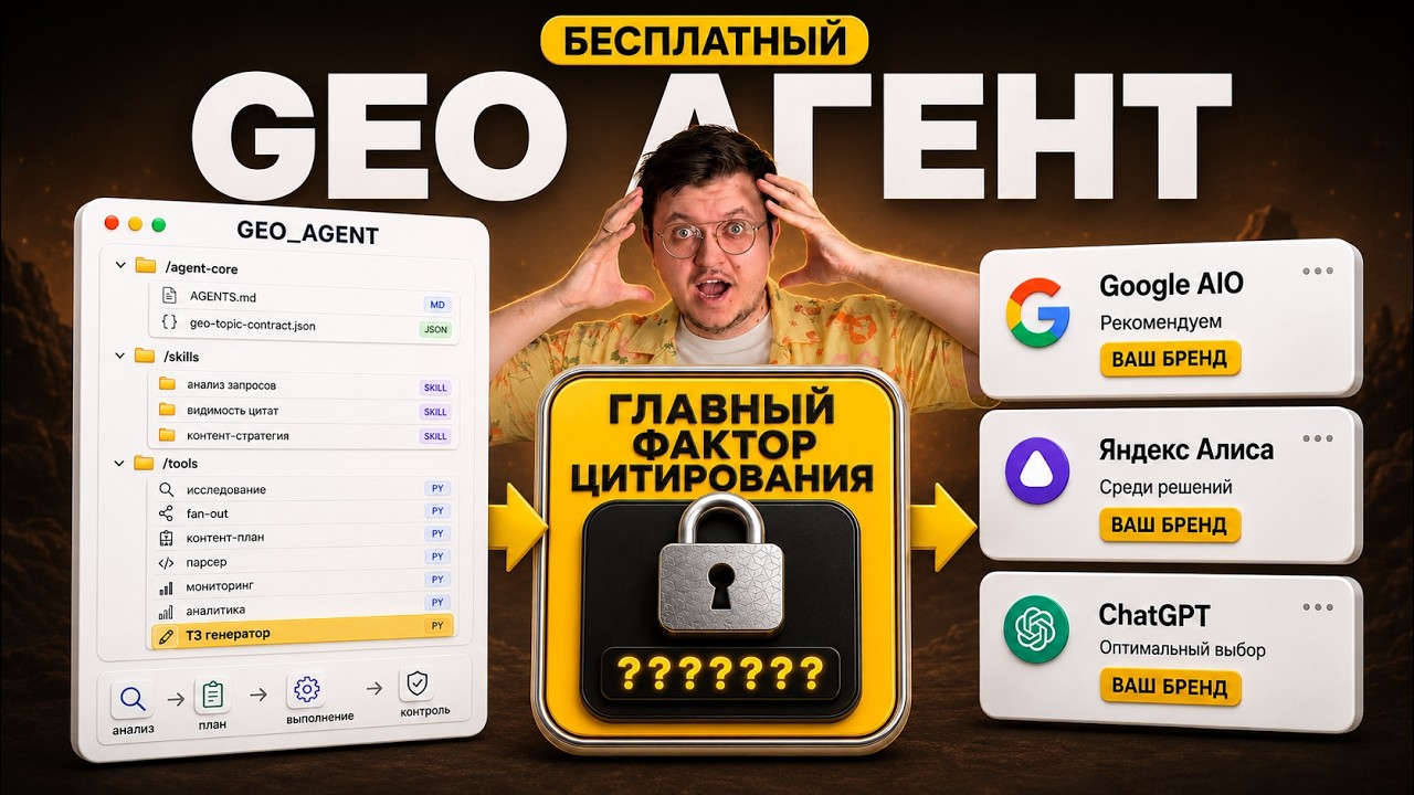 Как доминировать в AI поиске в 2026 году с моим АГЕНТОМ GEO продвижения
