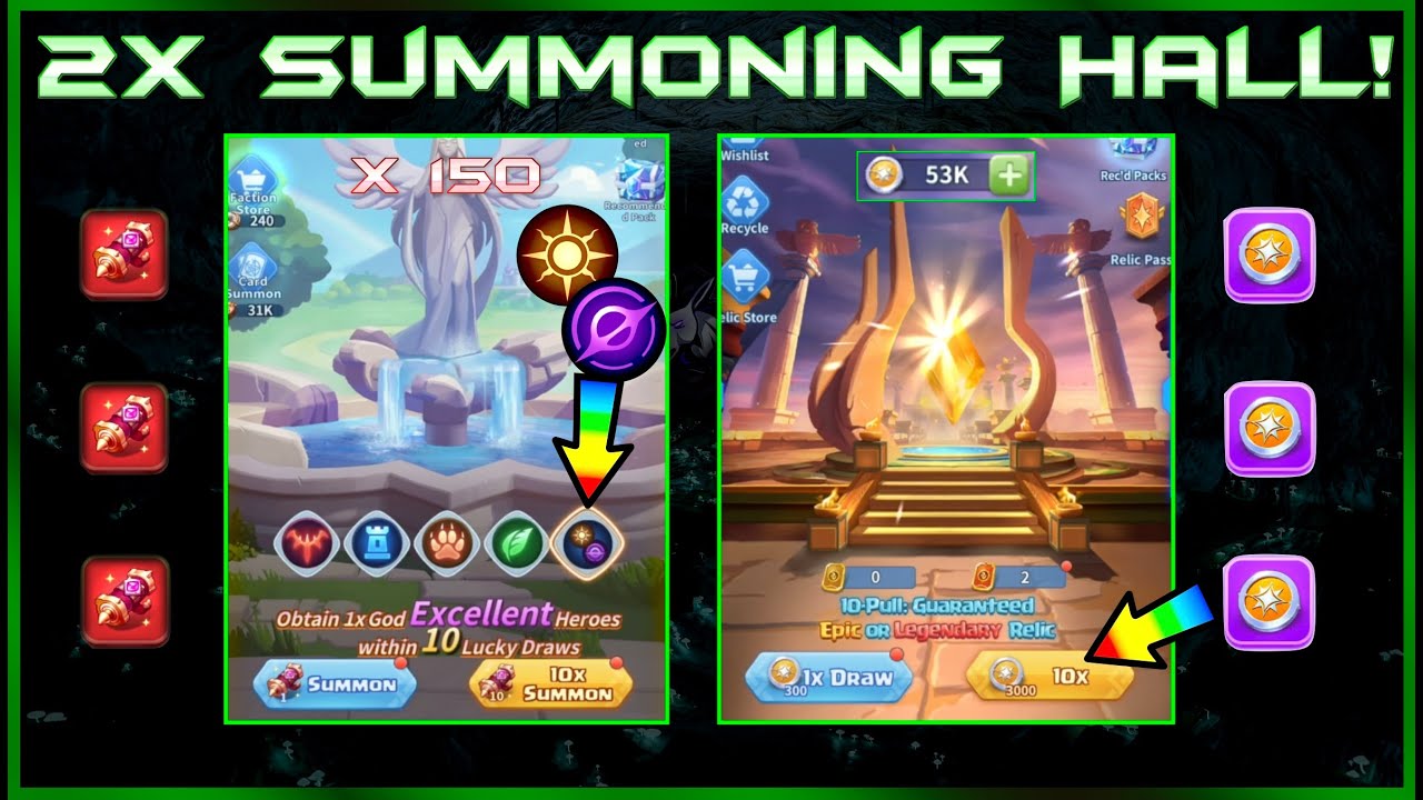 Opening 150 Red Excellent Scrolls until we pull a god/Voider! + 30,000 Relic Summoning hall
