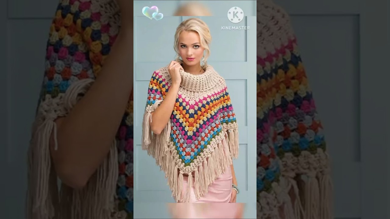 Beautiful ❤️ crochet poncho model item !! @homecreations1202