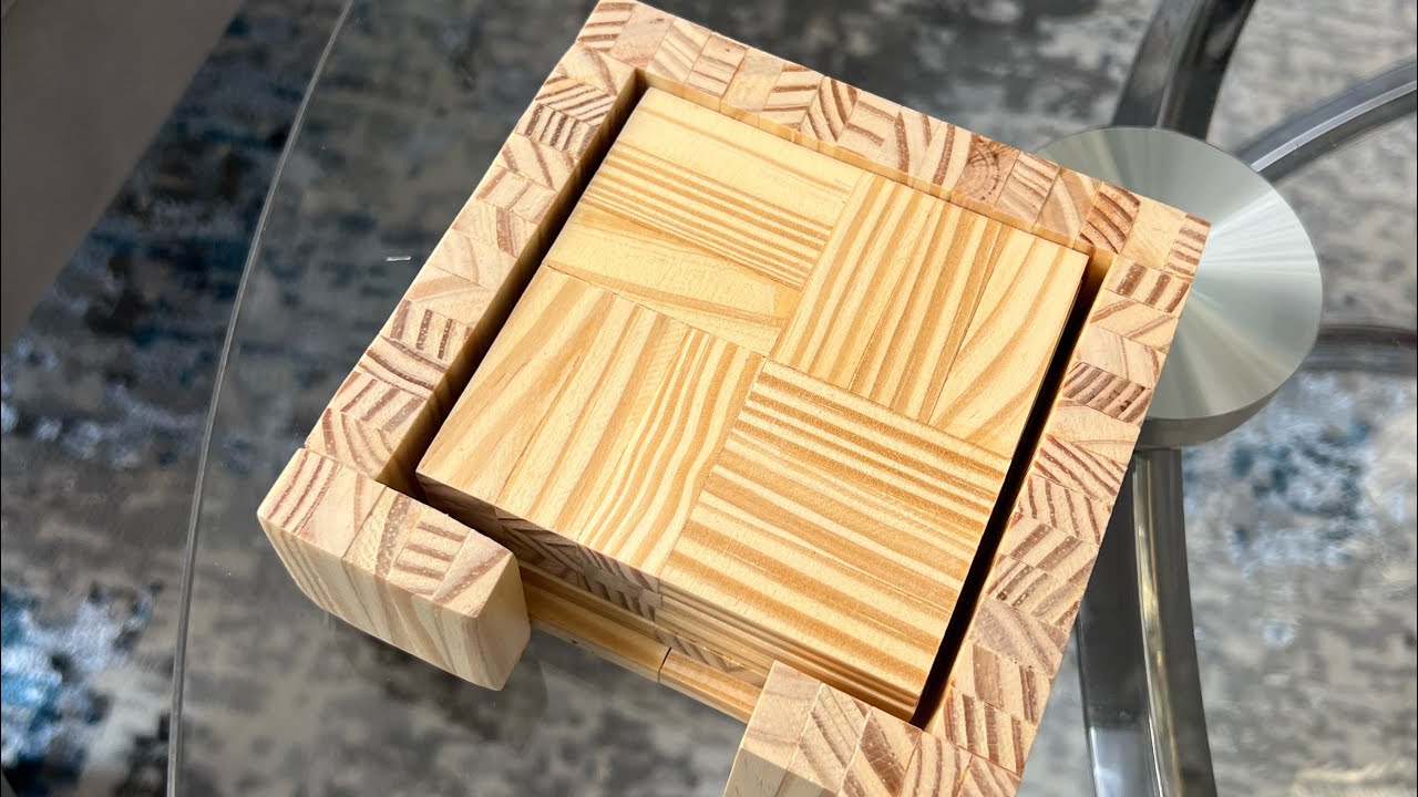 DIY coasters using Dollar Tree wood blocks #diy #diyhomedecor #home