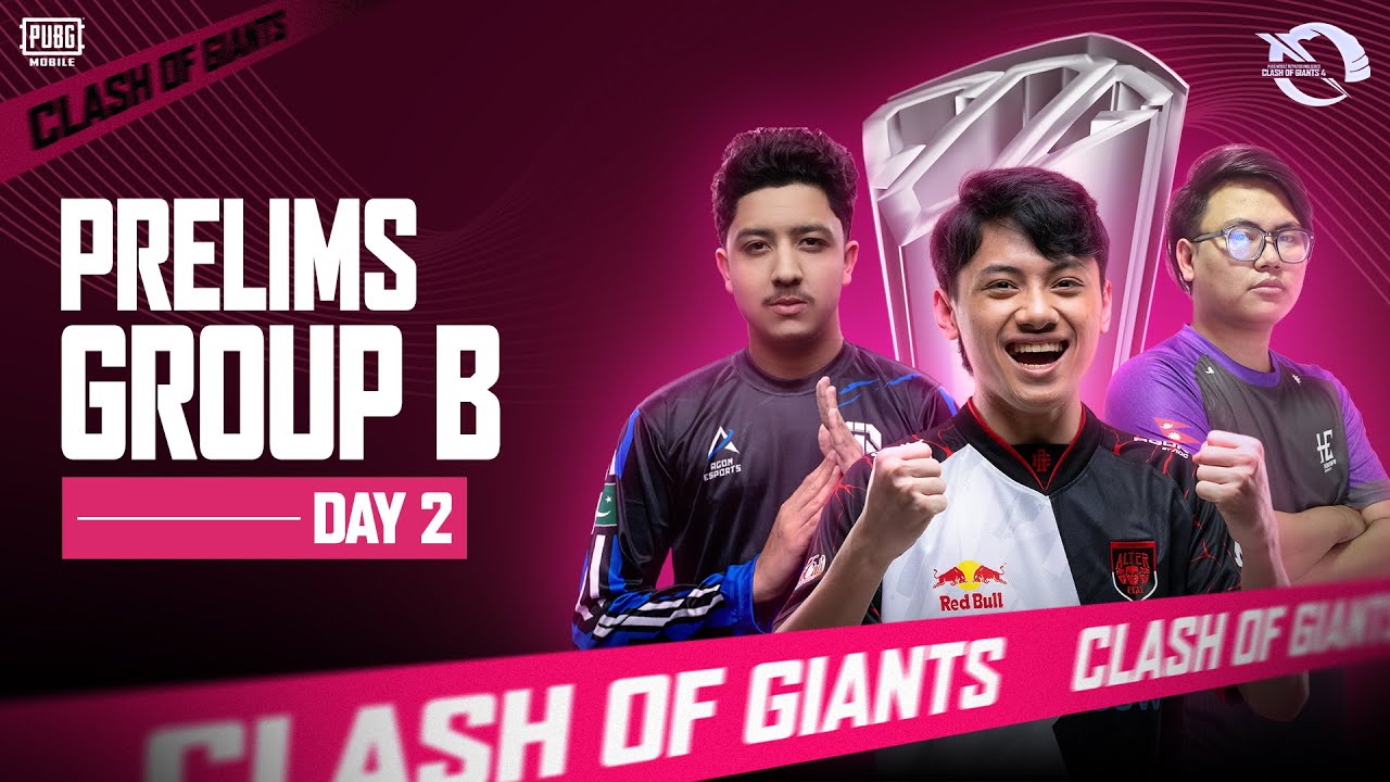[ENG] PUBG MOBILE RUTHLESS CLASH OF GIANTS SEASON 4| PRELIMS GROUP B| DAY 2 FT. #HORAA #AE #I8 #BOOM
