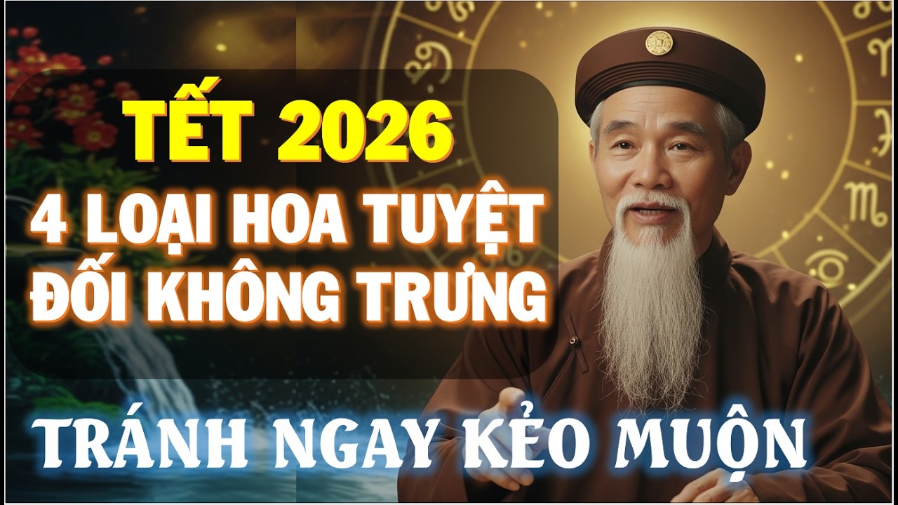 4 Loại Hoa Tuyệt Đối Không Nên Trưng Ngày Tết 2026 – Đẹp Nhưng Hao Lộc!