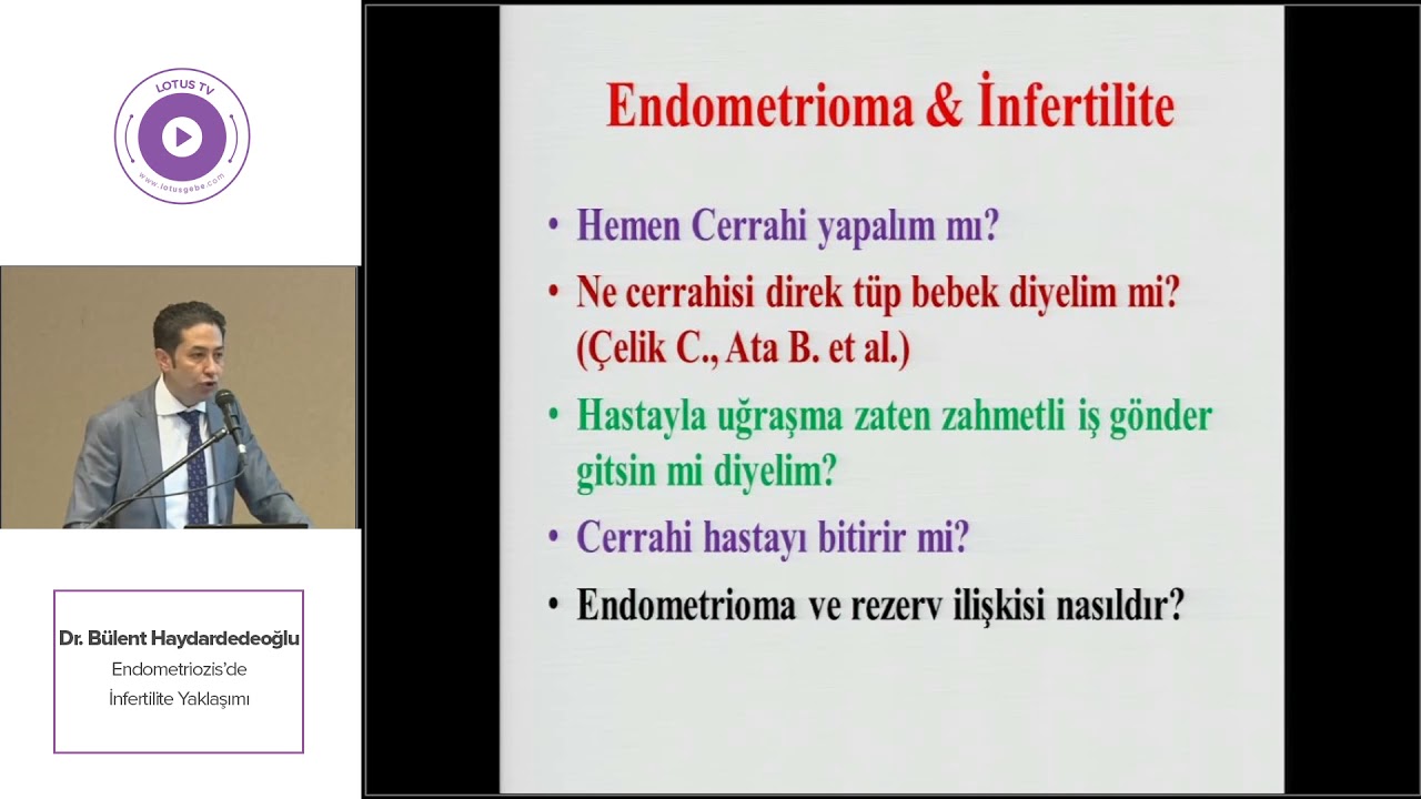 Dr.Bülent Haydardedeoğlu - Endometriozis'de İnfertilite Yaklaşımı