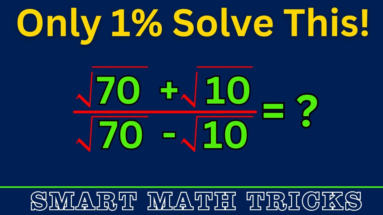 Harvard University Math Entrance Question | Can You Solve Square Root Problem | Viral Harvard Math