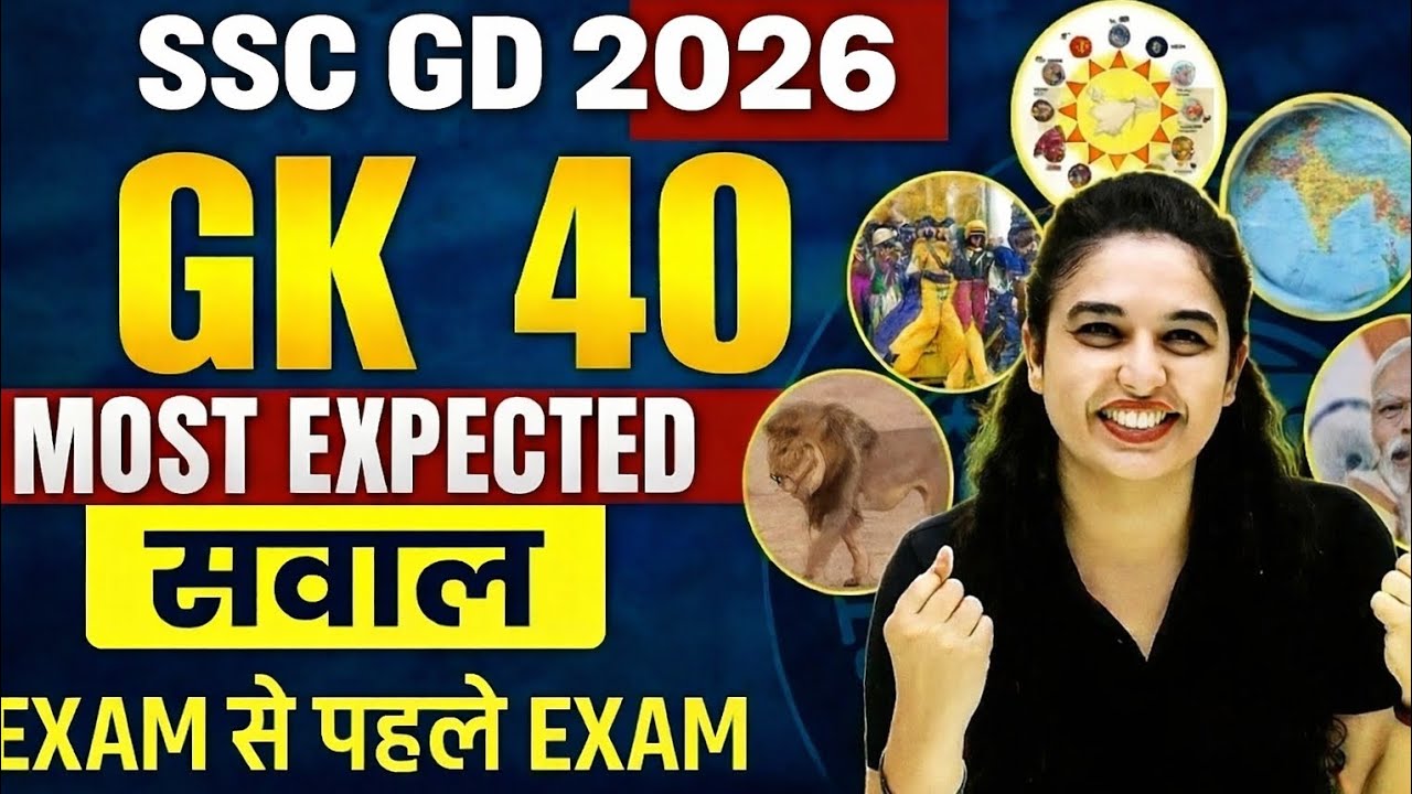 🔥 Top 40 GK Questions for SSC GD | Guaranteed Exam Questions