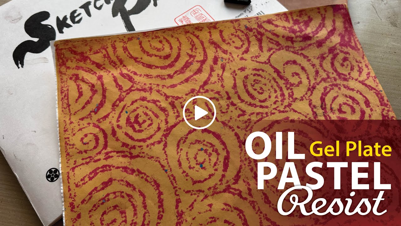 Oil Pastel Resist on the Gel Plate | A Step-by-Step Texture Technique&ndash;Tutorial Tidbits