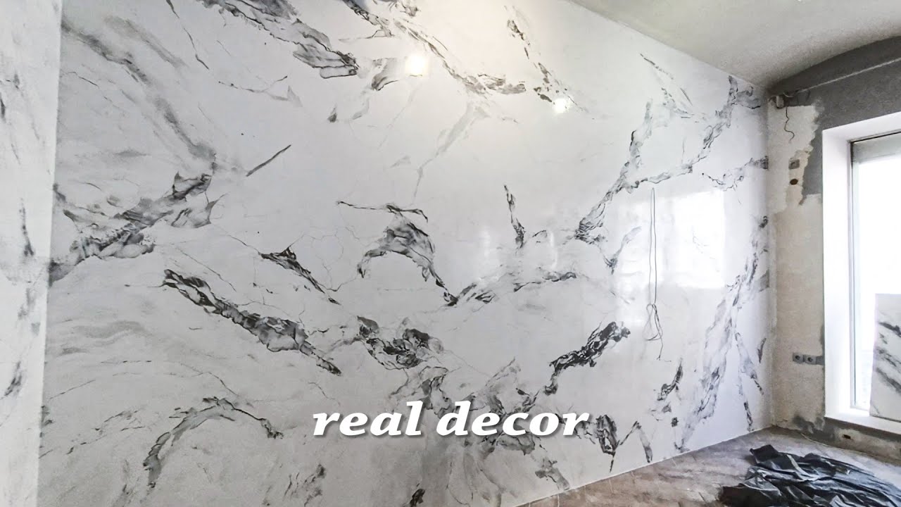 Как сделать венецианскую штукатурку под мрамор!  Bianco Carrara(2020)
