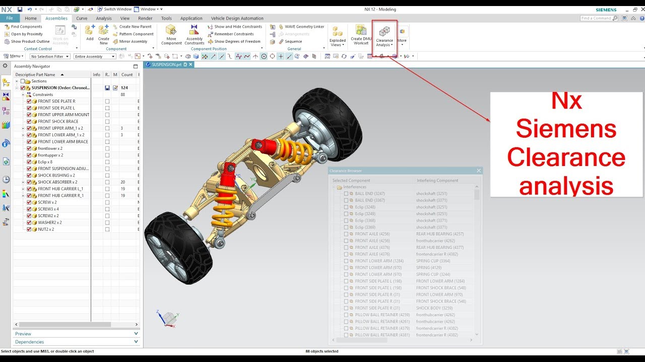 Nx siemens quick clearance analysis feature