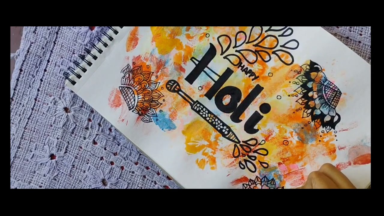 Holi Special Drawing with Mandala arts #trending #@cravingarts