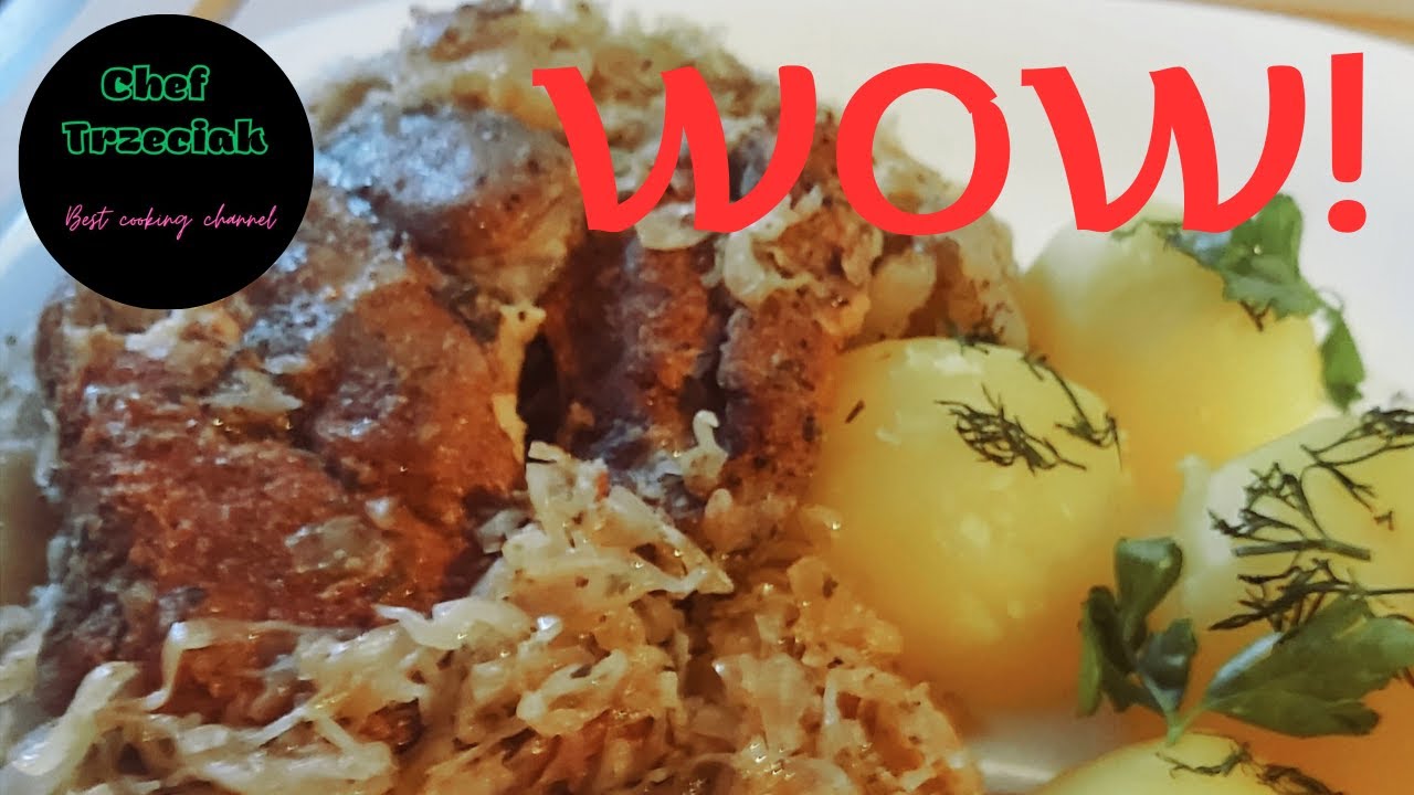 Рецепт моей бабушки. Просто и вкусно. Свиная шея в квашеной капусте.  #cheftrzeciak #свинаяшея