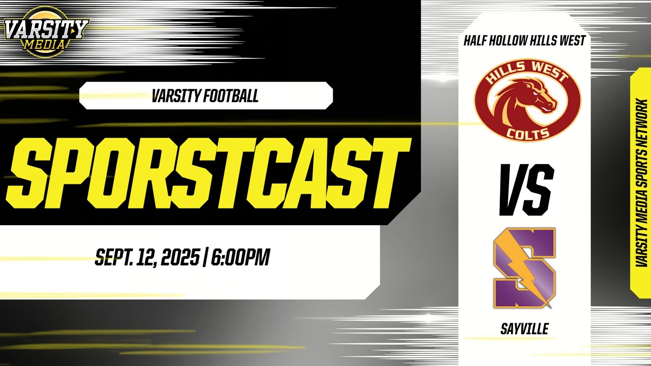 SPORTSCAST | Half Hollow Hills West vs Sayville | Football | 9/12