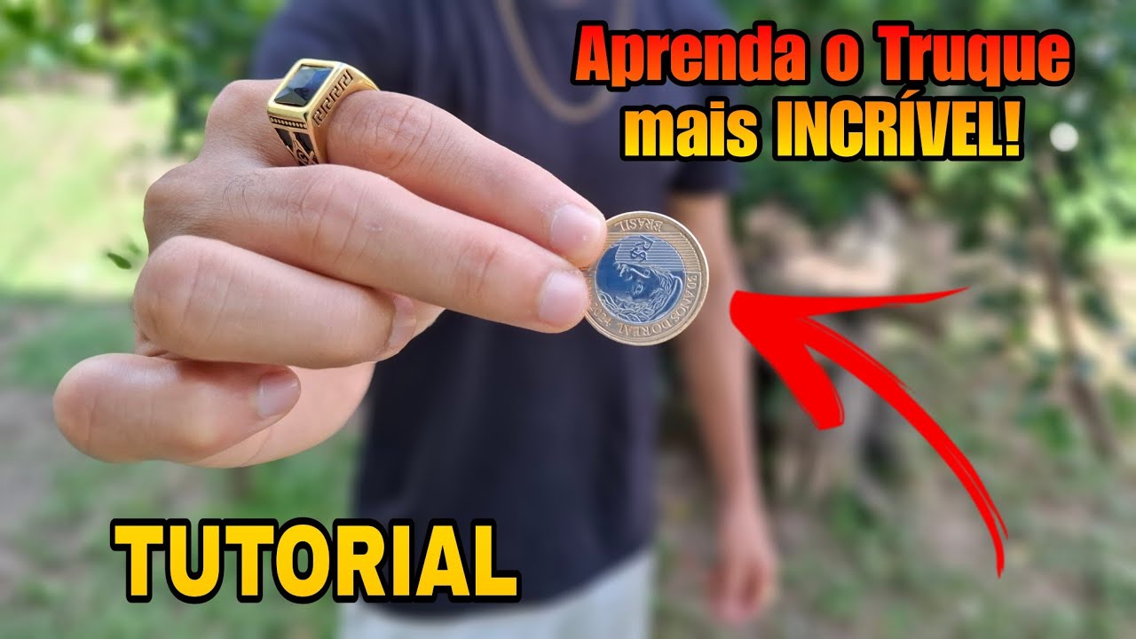 O TRUQUE DE MÁGICA MAIS IMPACTANTE COM MOEDA (fácil) - TUTORIAL