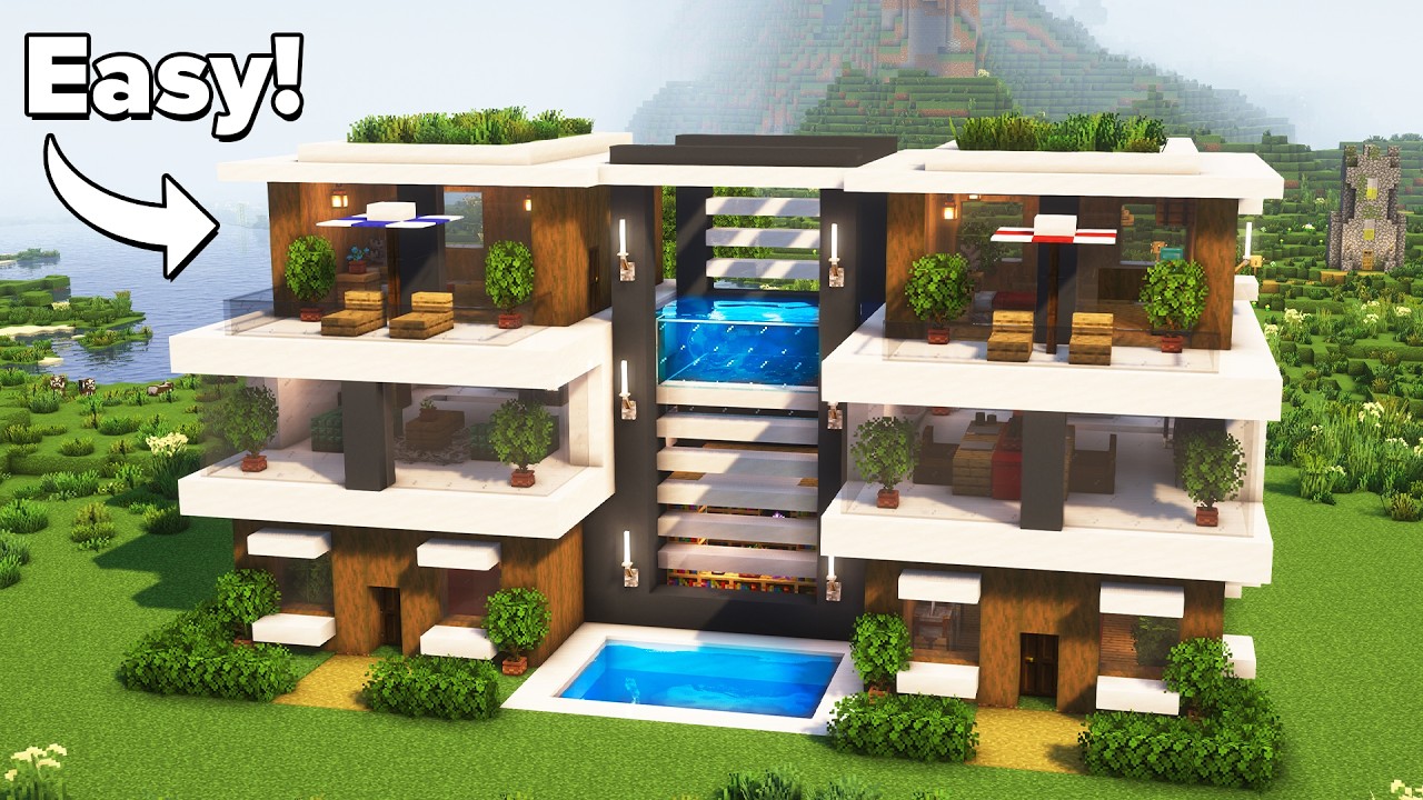 Minecraft: How to Build a Modern House | Tutorial🏠