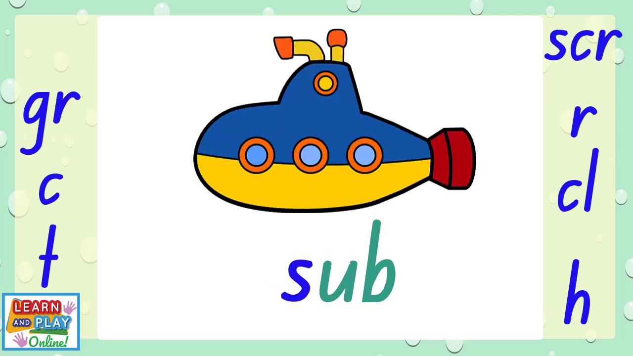 Learn to read: the 'UB' Word Family