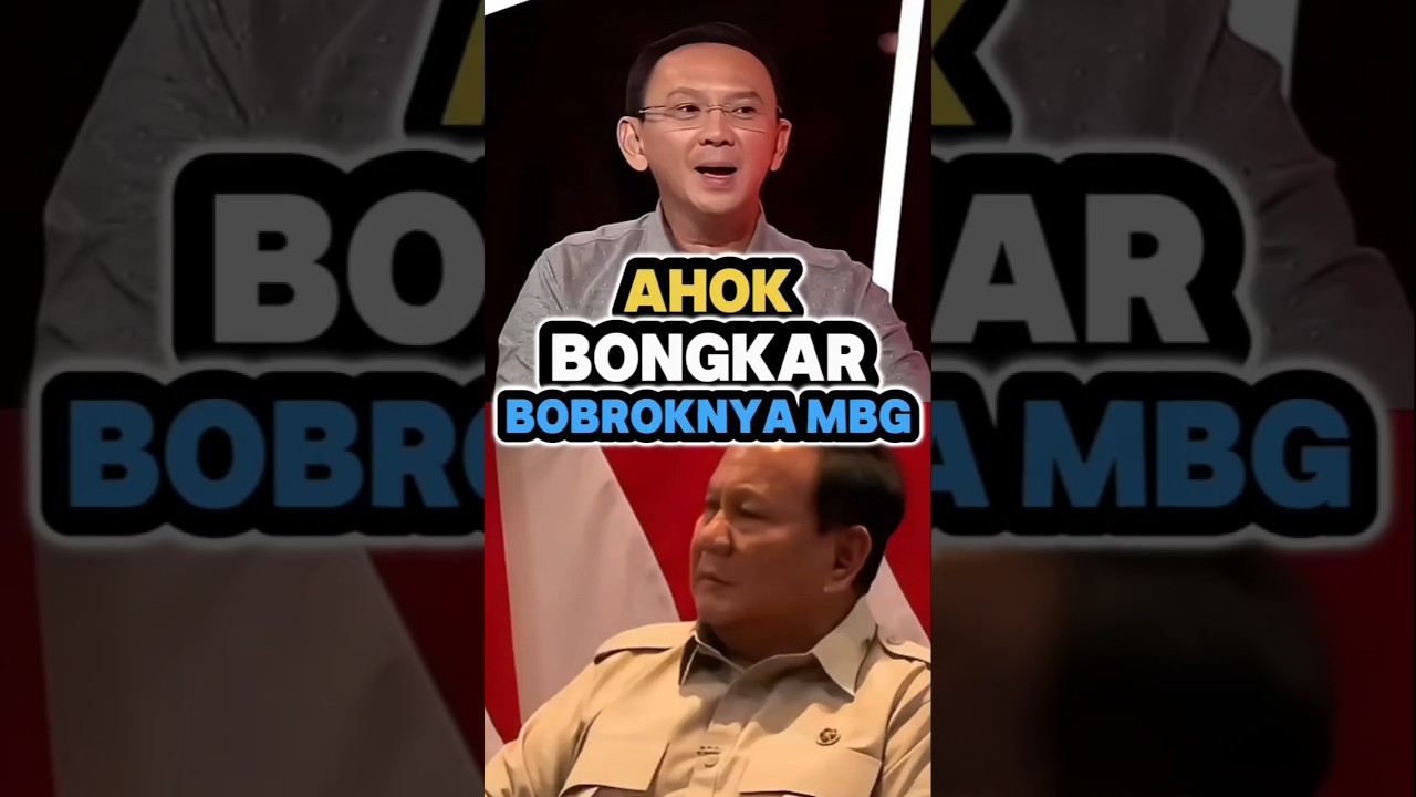 MANTAP AHOK⁉️ SELAIN MEMBERIKAN SOLUSI YANG MASUK AKAL, AHOK BONGKAR BOBROKNYA MBG #prabowo #ahok