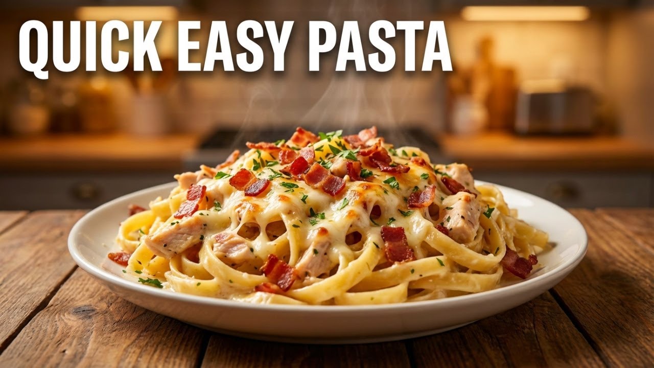 Chicken Bacon Pasta Quick and Easy